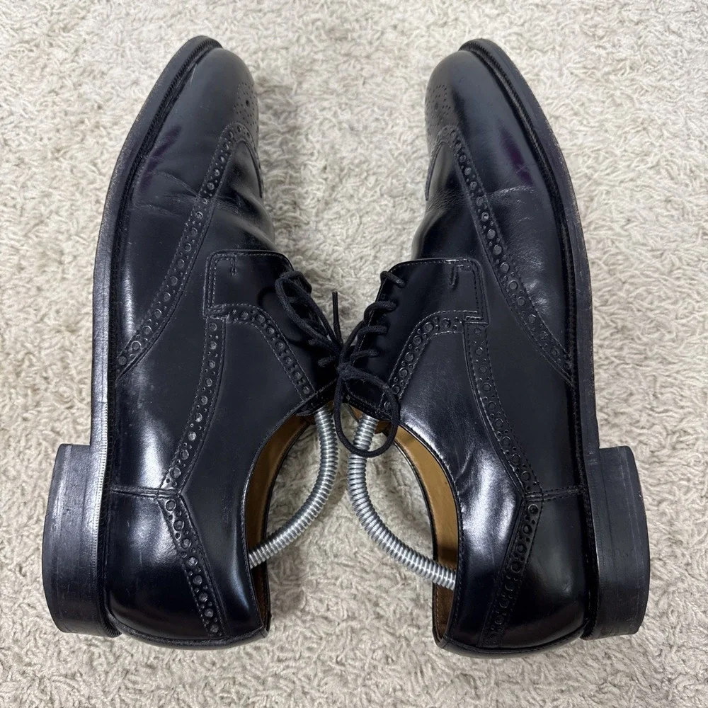 Cole Haan Black Leather Oxford Wingtip Lace Up Dress Shoes Mens 10M Career Work